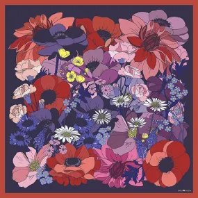 The English Garden Silk Scarf - Rose | 90x90cm [Preorder]