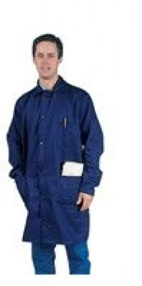 Tillman 6640B 40" Navy Flame Retardant Shop Coat (1 Coat)