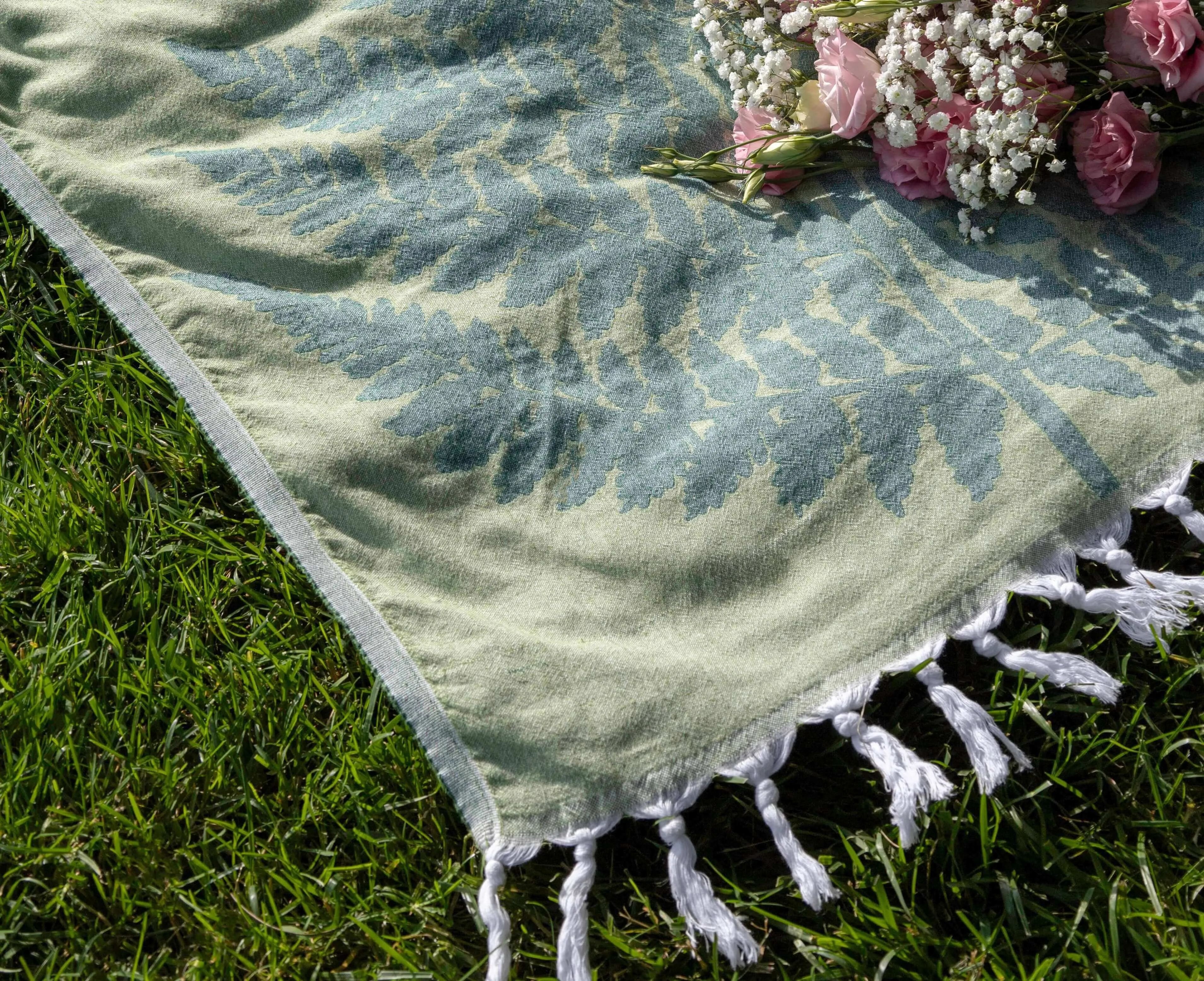 Turkish Cotton Body Towel | Fern in Green