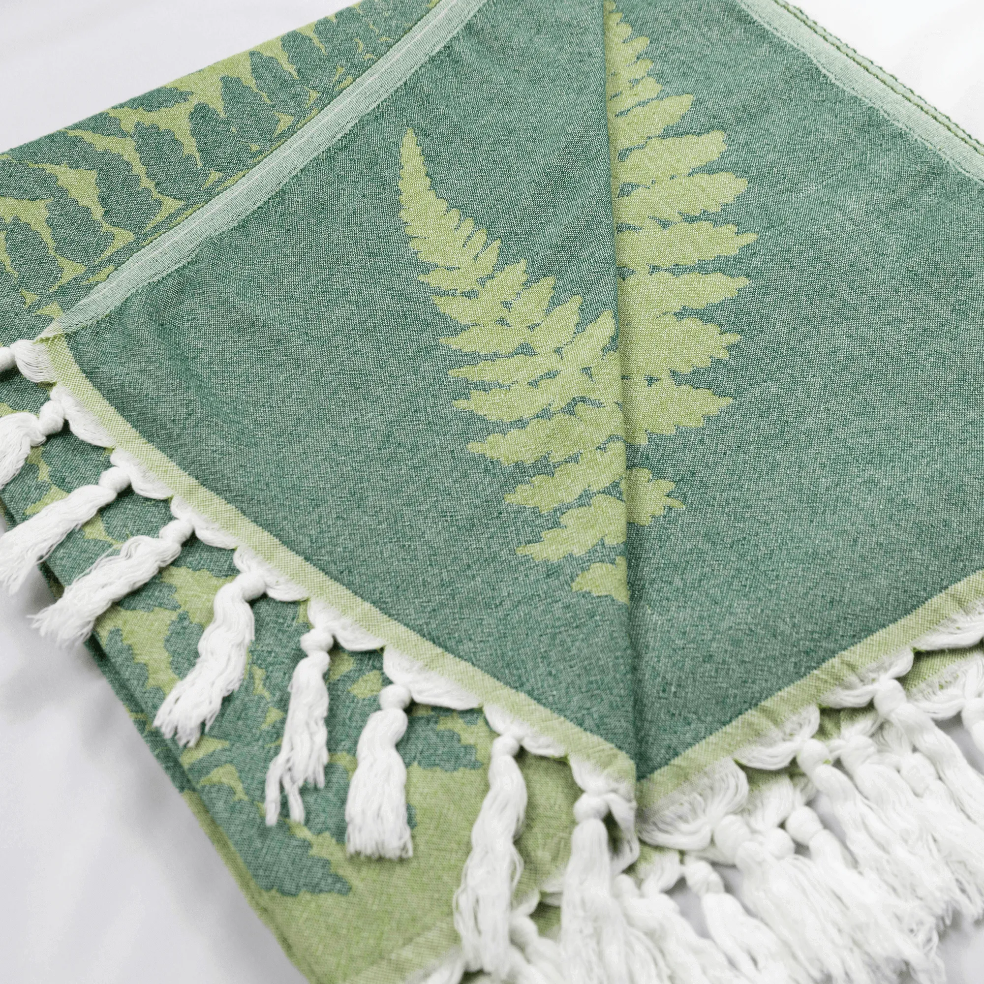 Turkish Cotton Body Towel | Fern in Green