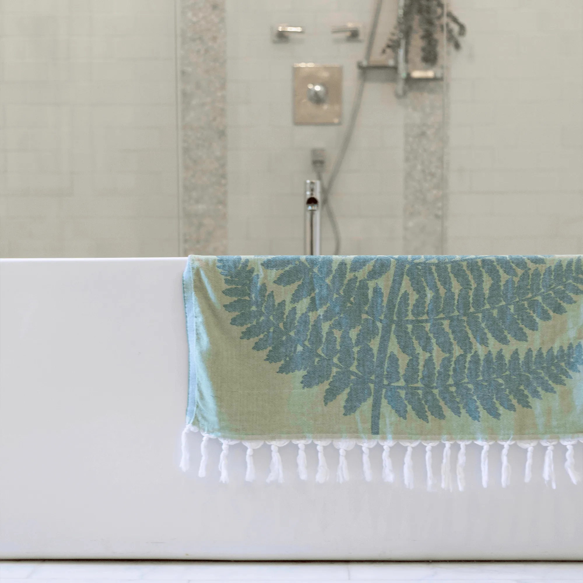 Turkish Cotton Body Towel | Fern in Green