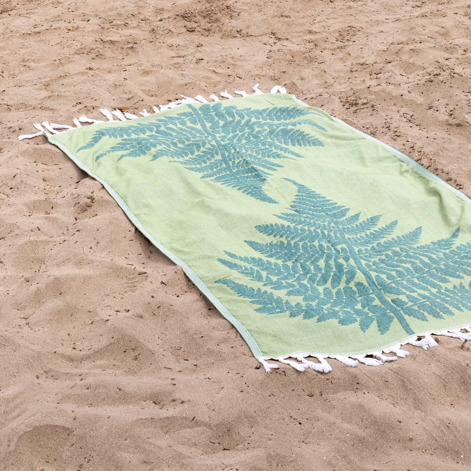 Turkish Cotton Body Towel | Fern in Green