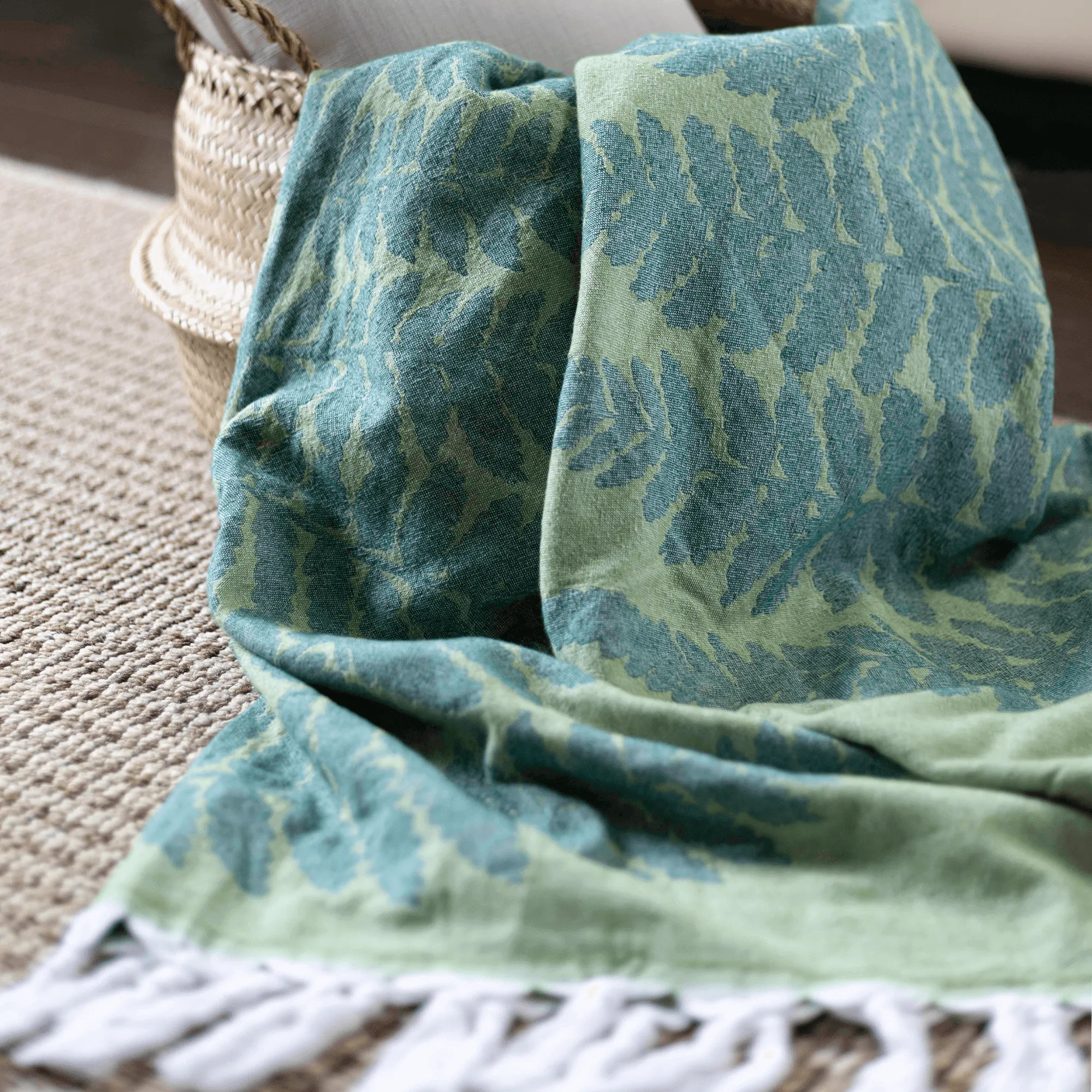 Turkish Cotton Body Towel | Fern in Green