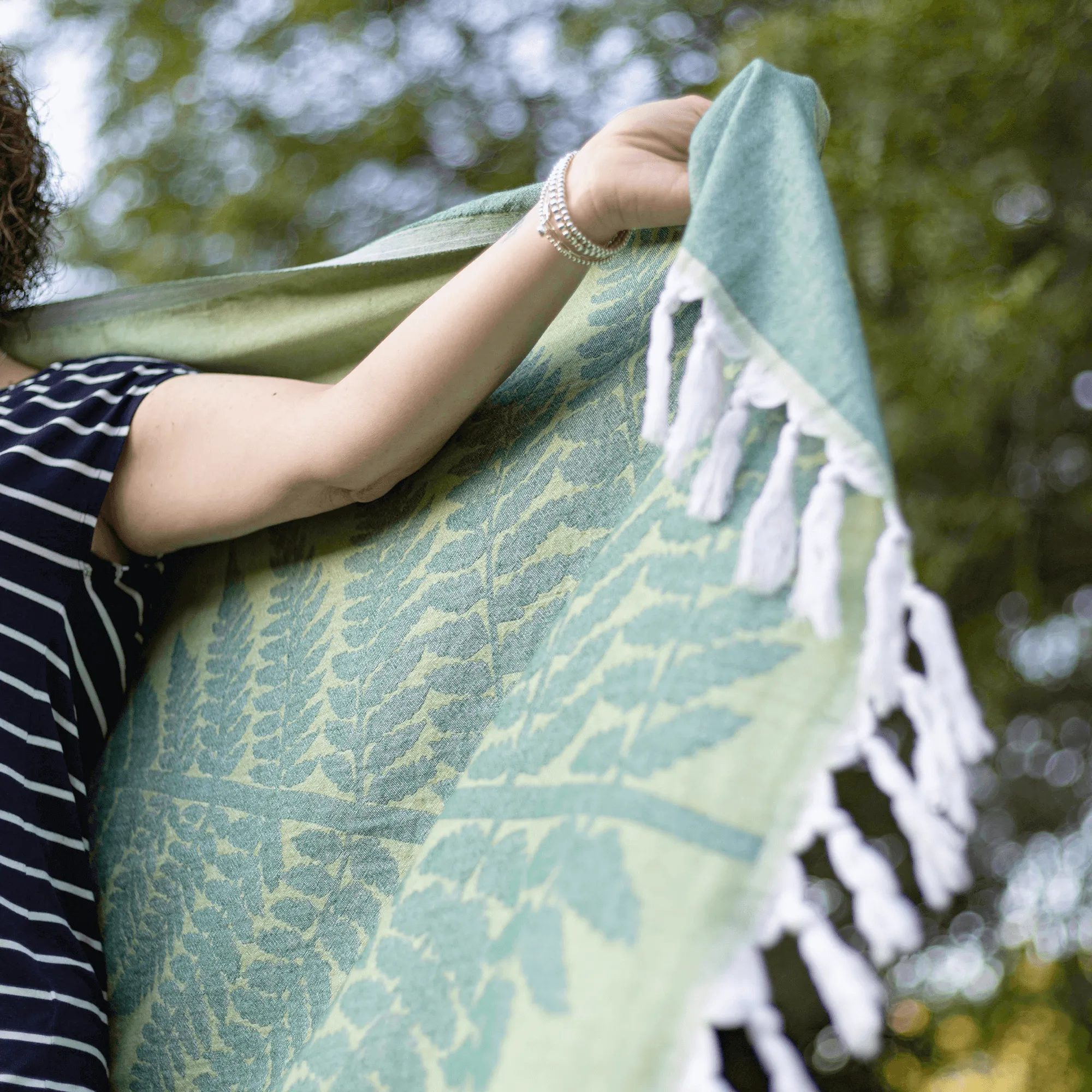 Turkish Cotton Body Towel | Fern in Green