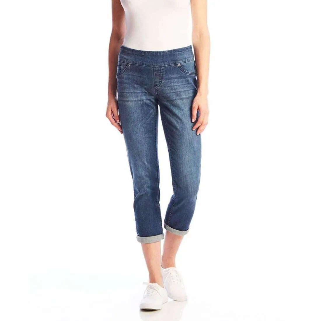 UP! Pants Women's Denim Crop Pull On Pants