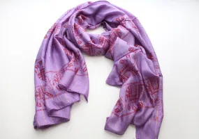 Violet Cotton Meditation Scarf