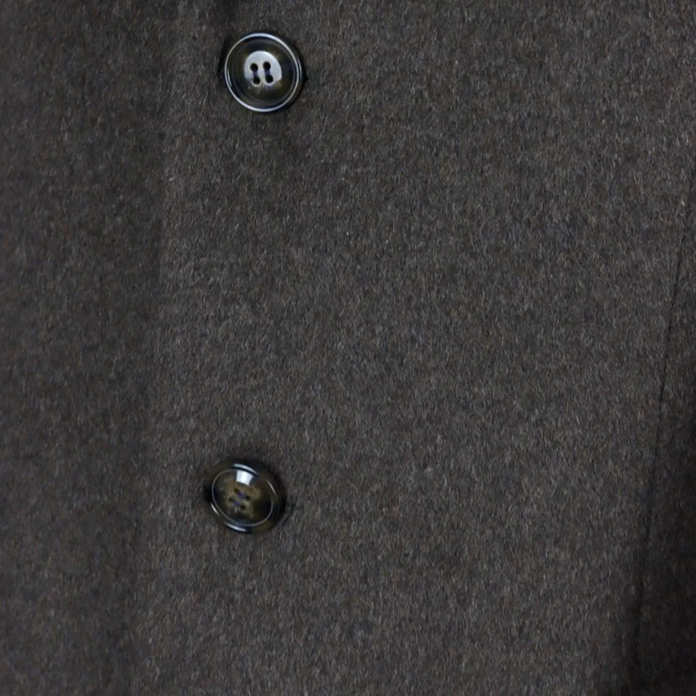 White Label Tapered Fit Wool-Mix Overcoat - Brown