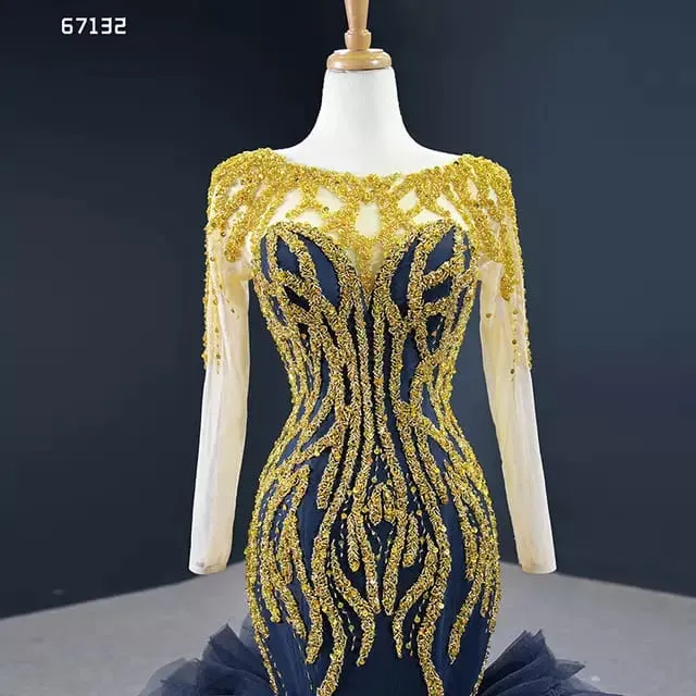 Women Custom beading  Mermaid evening dress