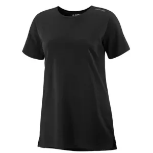 Women's Salomon OUTLIFE SCOOP Hem Tee Black - LARGE