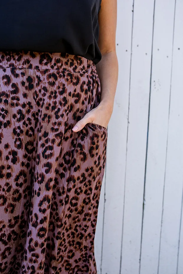 Xane Chocolate Leopard Pants