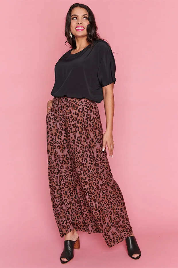 Xane Chocolate Leopard Pants