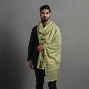 Yellow - Kumaun Handwoven Pure Merino Wool Shawl for Men 95